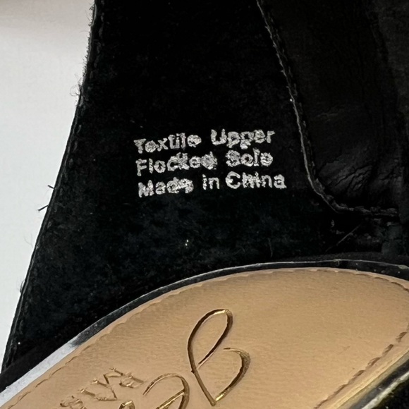 Jewel Badgley Mischka Katerina Black Heels Rhinestone Strap Sz 6 Elegant - Picture 8 of 14